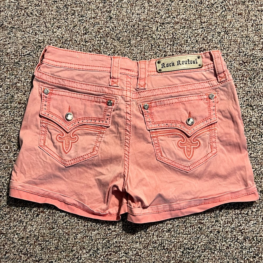 Rock Revival Coral Pink Women's Jean Shorts